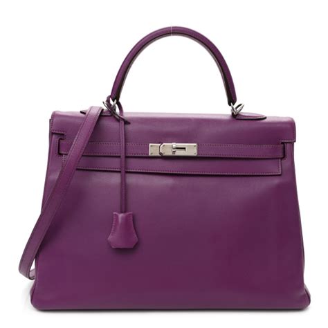 HERMES Swift Kelly Retourne 35 Cyclamen 